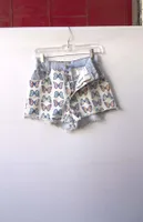 Upcycled Butterfly Light Blue Wash Denim Shorts