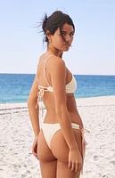 ONEONE Ivory Kala Knit Triangle Bikini Top