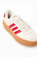 adidas Women's White & Red VL Court Bold Sneakers