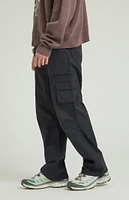 PacSun Black Nylon Baggy Cargo Pants