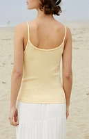 John Galt Yellow Skylar Tank Top