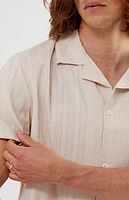 Pacsun Pointelle Texture Woven Camp Shirt