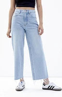 PacSun Light Indigo Cropped Wide Leg Jeans