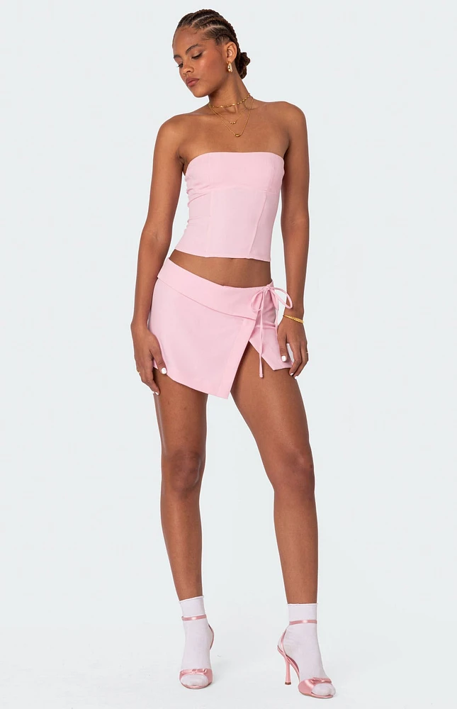 Edikted Selena Asymmetric Wrap Mini Skirt