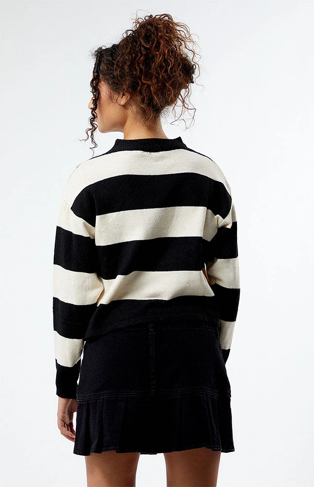 Striped Knit Boxy Sweater