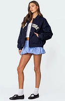 Edikted Big Apple Oversized Bomber Jacket