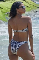 Pacsun Animal Mira Shine High Cut Bikini Bottom