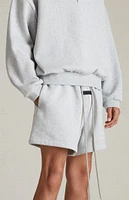 Fear of God Essentials Light Heather Grey Fleece Running Shorts