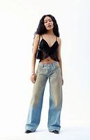 Pacsun Casey Indigo Tinted Mud Wash Low Rise Baggy Jeans