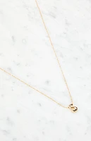 LA Hearts S Initial 14K Gold Plated Necklace