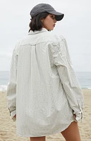 John Galt Stephanie Striped Long Sleeve Shirt