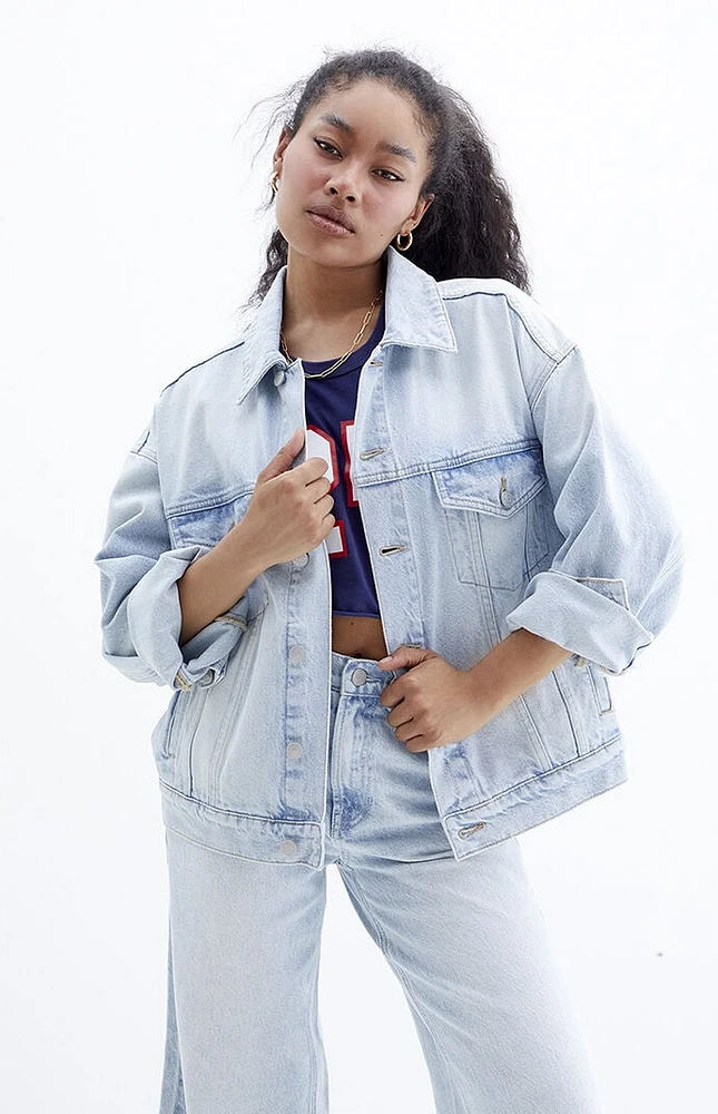 PacSun Light Indigo Relaxed Denim Trucker Jacket