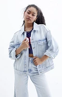 PacSun Light Indigo Relaxed Denim Trucker Jacket