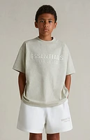 Fear of God Essentials Kids Cloud White Fleece Soccer Sweat Shorts