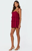 Edikted Dorothia Sheer Linen Look Mini Dress