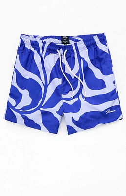 PacSun Blue Vines AOP 4.5'' Swim Trunks