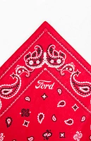 FORD Red Paisley Bandana