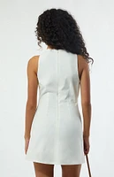 LA Hearts Linen Keyhole Mini Dress