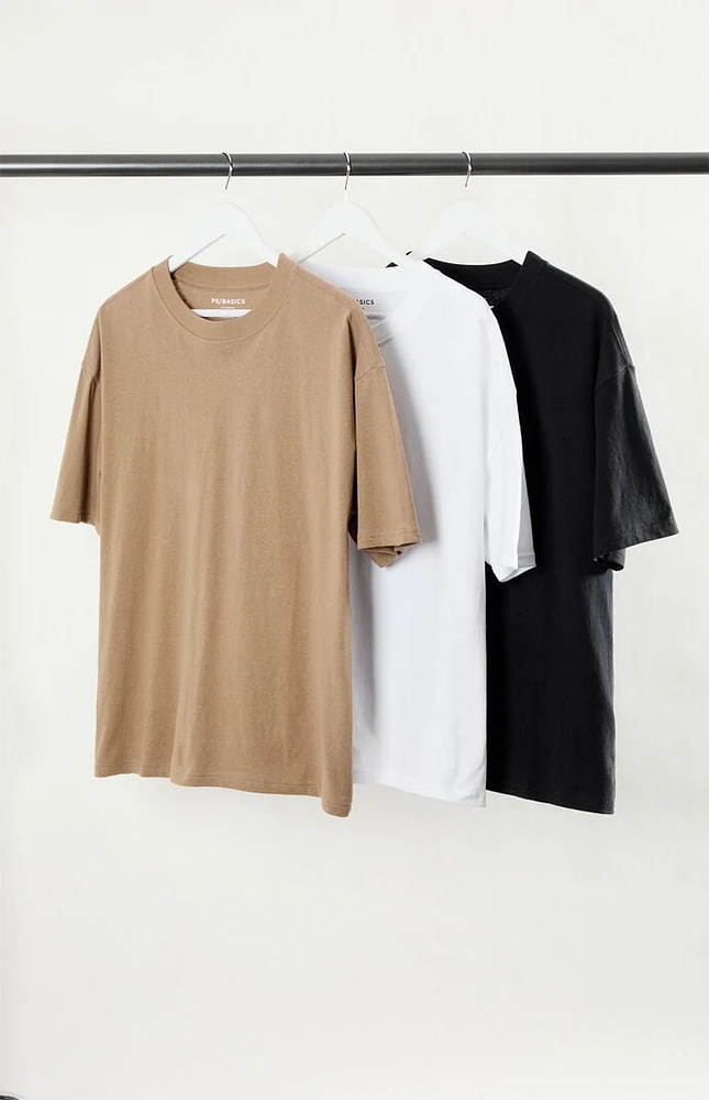 PacSun 3 Pack Solid Color Oversized T-Shirts