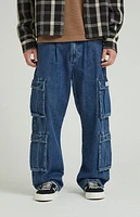 Pacsun Dark Indigo Baggy Cargo Jeans
