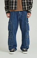 PacSun Dark Indigo Baggy Cargo Jeans