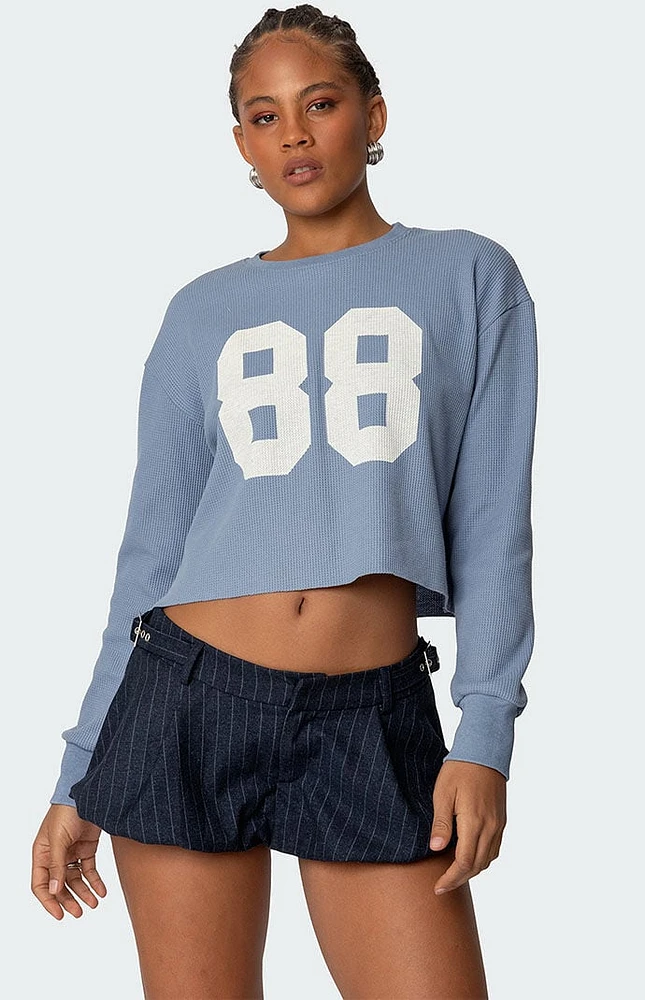 Edikted 88 Waffle Long Sleeve T-Shirt