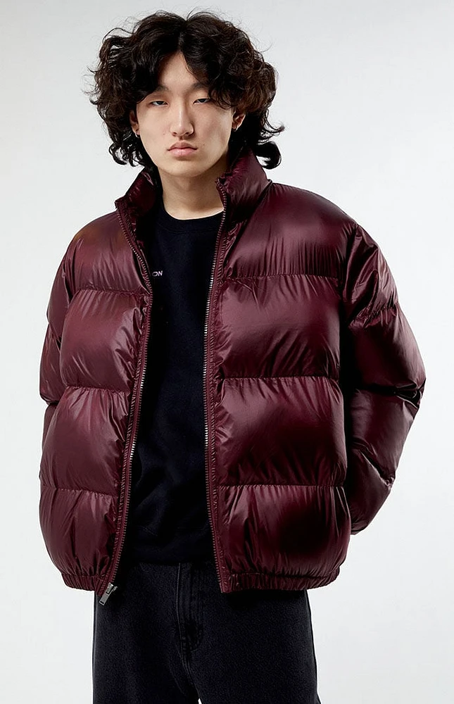 PacSun Burgundy Puffer Jacket