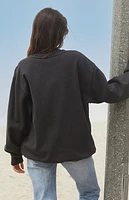 John Galt Black Erica Radio Silence Crew Neck Sweatshirt