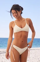 ONEONE Ivory Kala Knit Triangle Bikini Top