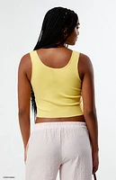 Polly Pocket Yellow Lace Trim Tank Top