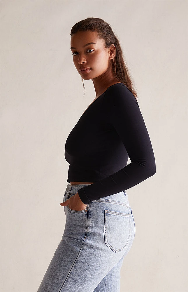 Seamless Cropped Long Sleeve T-Shirt