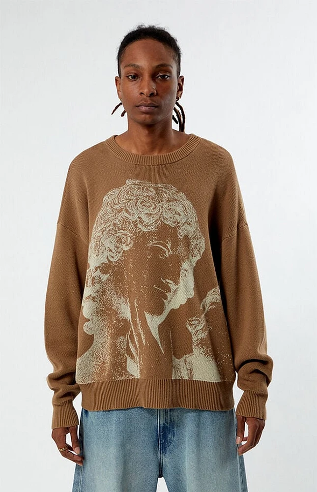 Pacsun Renaissance Printed Crew Neck Sweater