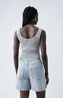 Pacsun Eco Light Indigo Ripped High Waisted Relaxed Jorts