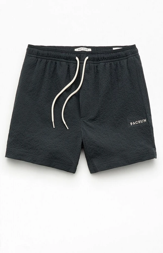 Pacsun Sail Seersucker 4.5" Swim Trunks