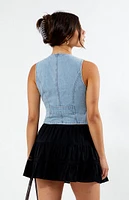 PacSun Cropped Denim Vest