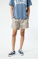 PacSun Flower Stripe 4.5" Swim Trunks