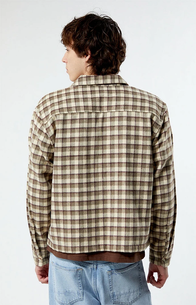 PacSun Cropped Plaid Flannel Shacket