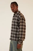 PacSun Washed Cropped Flannel Shirt