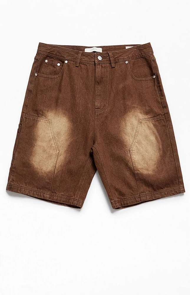 Pacsun Brown Extreme Baggy Denim Shorts