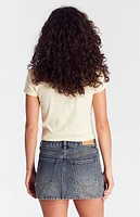 Pacsun Dark Indigo Mid Rise Denim Mini Skirt