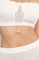 Ettika Scallop Shell & Crystal Body Chain