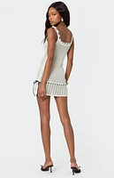 Edikted Ribbon Crochet Mini Dress