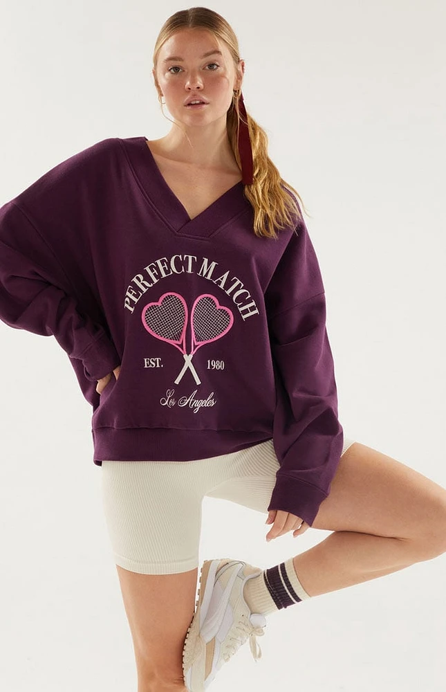 Valentine V-Neck Sweatshirt