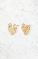 LA Hearts Textured Heart Earrings