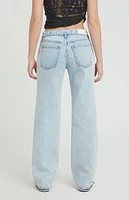 PacSun Jordyn Light Indigo Acid Low Rise Straight Leg Jeans