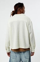 Pacsun Cream Connell Long Sleeve Camp Shirt
