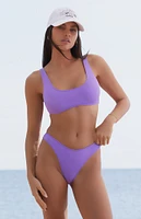 PacSun Eco Purple Taylor Scoop High Cut Bikini Bottom