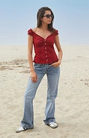 John Galt Red Elena Top