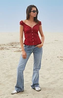 John Galt Red Elena Top