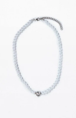 PacSun Pearl Skull Necklace